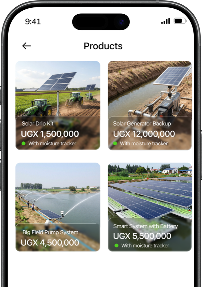 Sandi AI level 1 solar product app screen