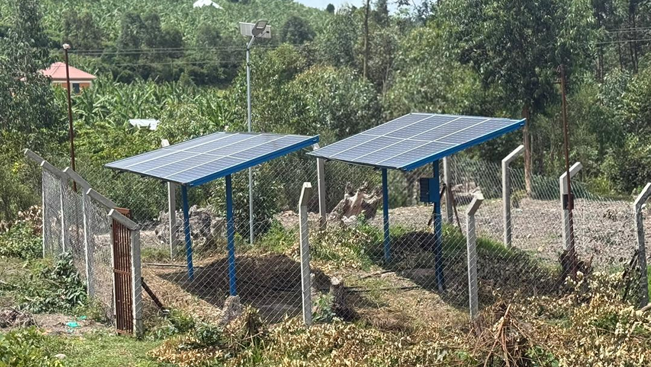 Solar panels supporting rural farming